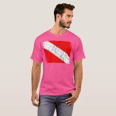 T-shirt Diver Drapeau Plongée sous-marine Plongée nage (Devant entier)