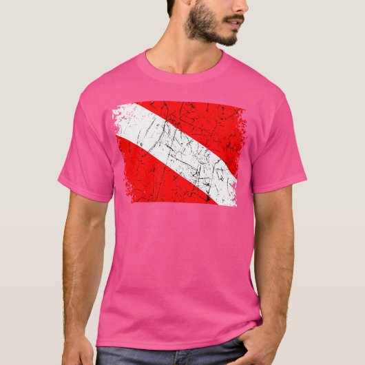 T-shirt Diver Drapeau Plongée sous-marine Plongée nage (Devant)