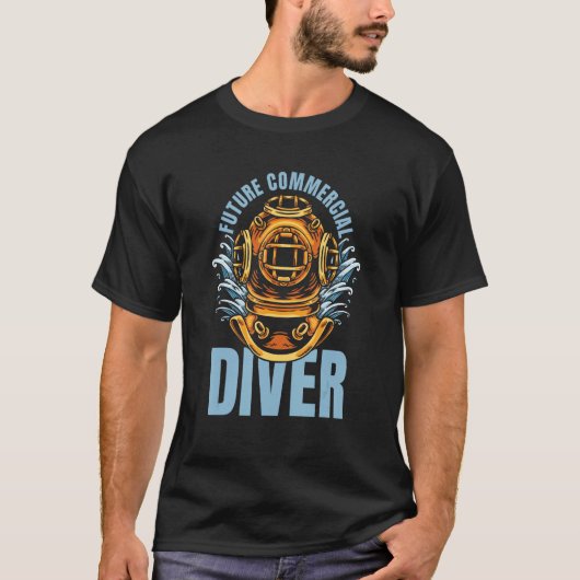 T-shirt Diver Future Dive Scuba  Snorkeling Commercial Div (Devant)