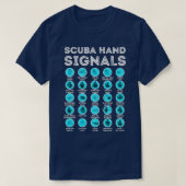 T-shirt Diver Main Signal Drôle Plongée Scuba Signaux main (Design devant)