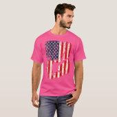 T-shirt Diver Plongée Plongée Drapeau Américain (Devant entier)