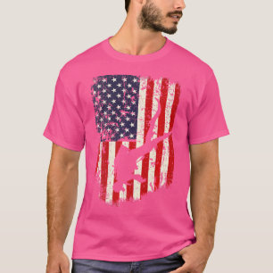 T-shirt Diver Plongée Plongée Drapeau Américain