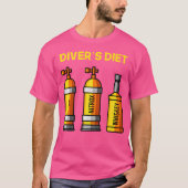 T-shirt Divers Diet Whiskey Lover Scuba Diver Vêtement Fun (Devant)