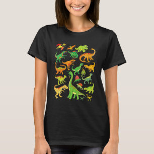 T-shirt Divers Dinosaures Dont Brachiosaurus Tricerat