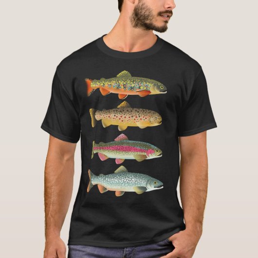 T-shirt Divers pack de truite (Devant)