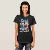 T-shirt Diverse Independence  Raccoon Demigender Sunglasse (Devant entier)