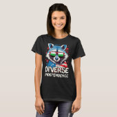 T-shirt Diverse Independence  Raccoon Neutrois Sunglasses  (Devant entier)