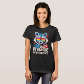 T-shirt Diverse Independence  Raccoon Pansexual Sunglasses (Devant entier)