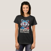 T-shirt Diverse Independence  Raccoon Transgender Sunglass (Devant entier)