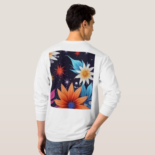 T-shirt Diverses fleurs dans les tons Motif-24192 (Dos entier)