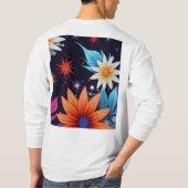 T-shirt Diverses fleurs dans les tons Motif-24192 (Dos)