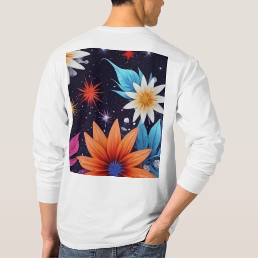 T-shirt Diverses fleurs dans les tons Motif-24192 (Dos)