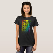 T-shirt Diversité Lgbtq+ Arc-en-ciel Gay pride Texte Fade (Devant entier)