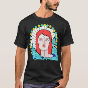 T-shirt Divided Woman Face Portrait