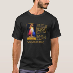 T-shirt Divine Miséricorde Jésus Image Chaplet Novena Priè