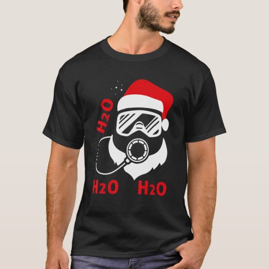 T-shirt Diving Santa H2o H2o H2o  Christmas Dive Xmas (Devant)