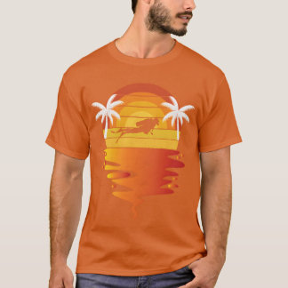 T-shirt Diving sport shirt retro sunset 70s vintage diving