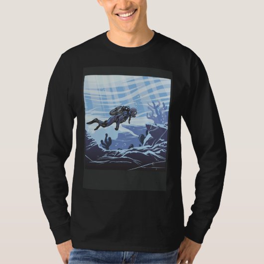 T-shirt Diving Water Scuba Diver Ocean Swimmer Diving (Devant)