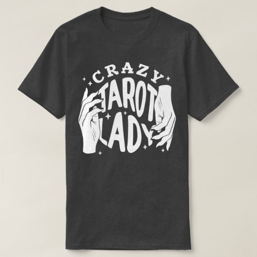 T-shirt Divinité Crazy Tarot Lady Crystal Ball Tarot voitu (Design devant)