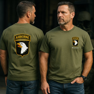 T-shirt Division aéroportée 101 "en détresse" Personnalisé