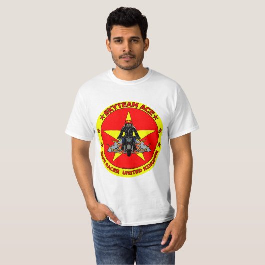 T-shirt Division du R-U d'as de Skyteam (Devant entier)