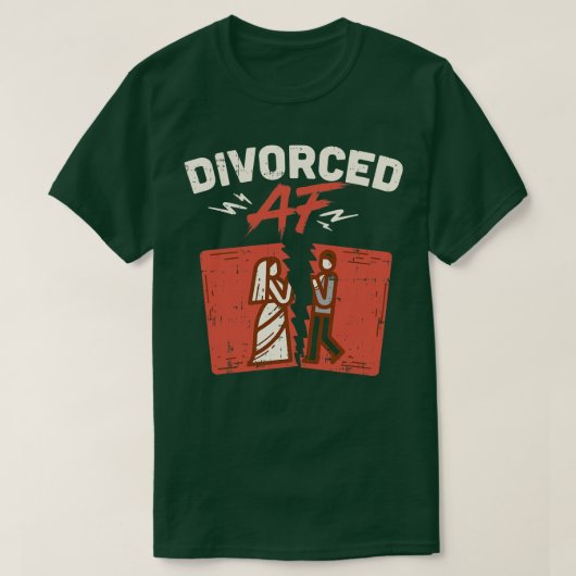 T-shirt Divorcé AF Ex Femme Ex Hus Relation Rompre (Design devant)
