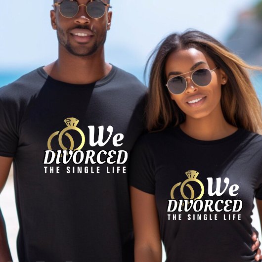T-shirt Divorcé l'anneau de Mariage à vie unique