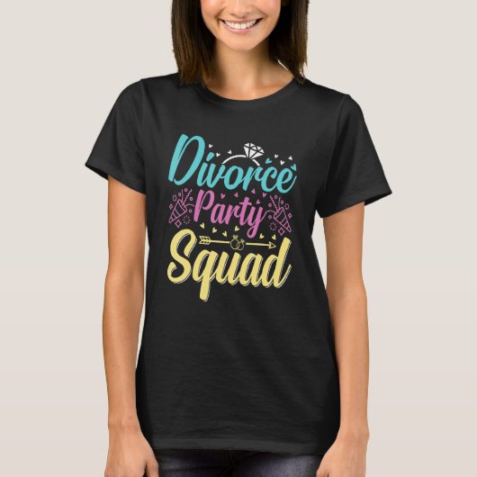 T-shirt Divorce Party Support Squad Celebration Men Women (Devant)