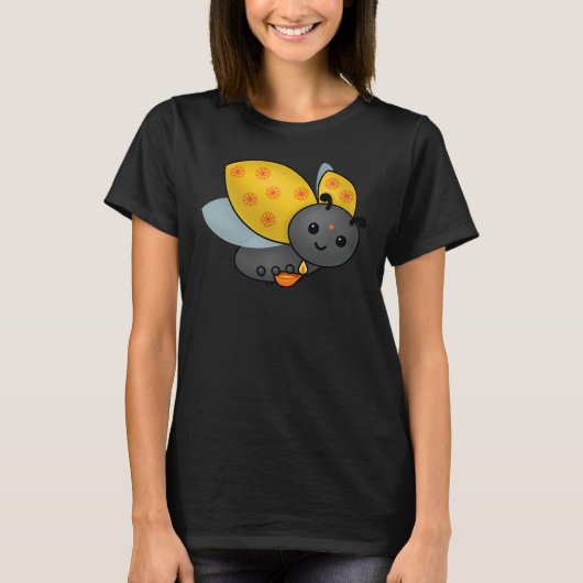 T-shirt Diwali Ladybug avec Deepa (Devant)