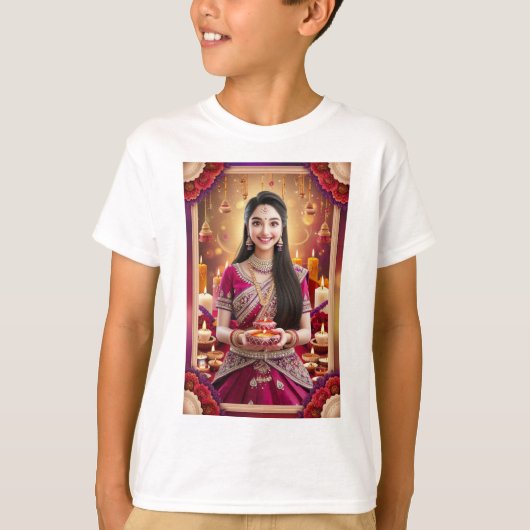 T-shirt DiwaliLamps (Devant)
