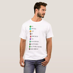 T-shirt dix commandements drôle liste message humour relig