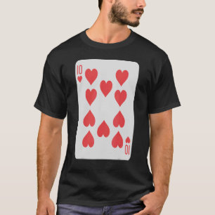 T-shirt Dix De Coeurs Poker Pro Luck Player Costume