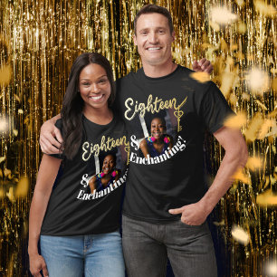 T-shirt Dix-huit et enchanteur clé or 18e anniversaire