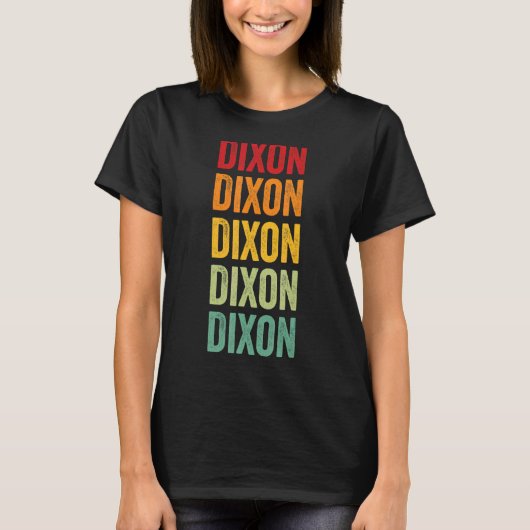 T-shirt Dixon County Nebraska Rainbow Text Design (Devant)