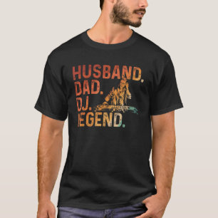 T-shirt DJ Art Pour Époux Papa Producteur De Musique Disqu