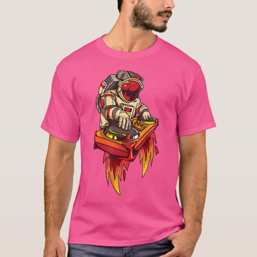 T-shirt Dj Astronaut Drum Et Basse Dnb Electric Psychedeli (Devant)