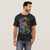 T-shirt DJ Astronaut EDM Music DJ ing Spaceman Psytrance T (Devant entier)