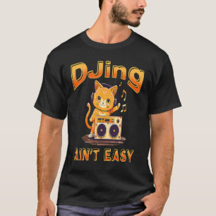 T-shirt DJ Cat DJing Hip Pop Music Kitty Techno Casques