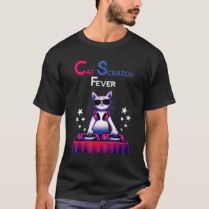 T-shirt DJ Cat House Musique - La fièvre du chat qui gratt