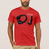 T-shirt DJ d.j Tête de musique (Devant)