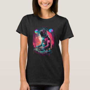 T-shirt DJ de l'astronaute rétro, DJing in Space, EDM Cool