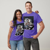 T-shirt DJ deejay casque Samurai lecture disque (Unisexe)