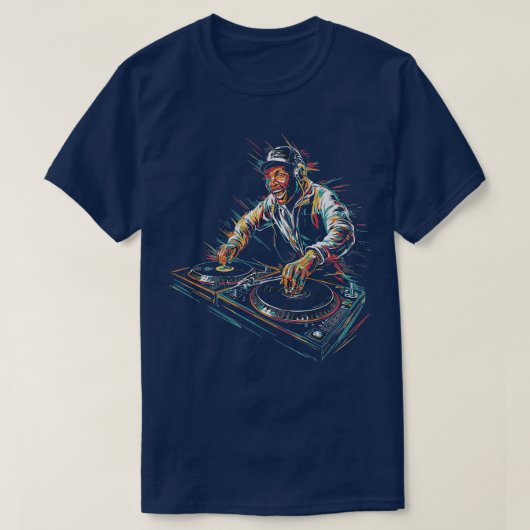 T-shirt DJ Disk Jockey pour les mélomanes (Design devant)