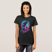 T-shirt DJ DJ de l'astronaute dans l'espace EDM cool Graph (Devant entier)