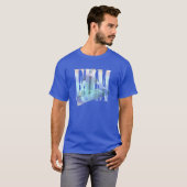 T-SHIRT DJ EDM BLEU ÉLECTRIQUE (Devant entier)