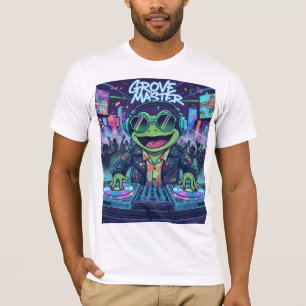 T-shirt DJ grenouille   Drôle Rave Party Tee  Amat