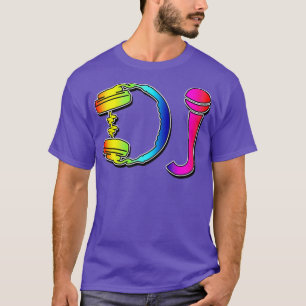 T-shirt DJ Headphone Microphone Club