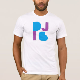 T-shirt DJ i6 Logo violet/bleu 1 Tee blanc homme