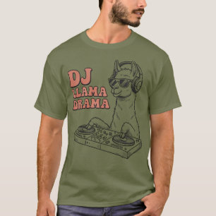 T-shirt DJ Lama Drame Dessin Animé Drôle
