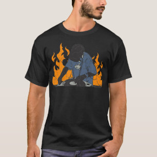 T-shirt DJ Laying the Music Tracks met le pont en feu
